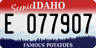 ID license plate E077907