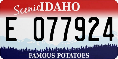 ID license plate E077924