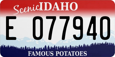 ID license plate E077940