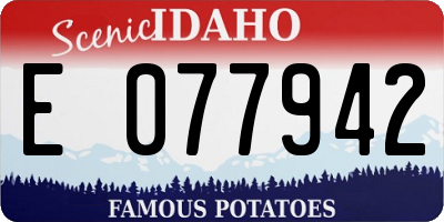 ID license plate E077942