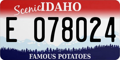 ID license plate E078024