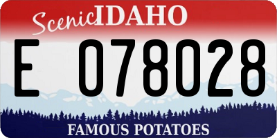 ID license plate E078028