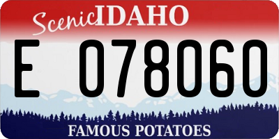 ID license plate E078060