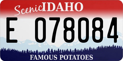 ID license plate E078084
