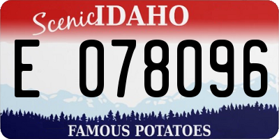 ID license plate E078096