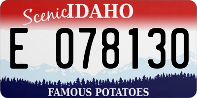 ID license plate E078130