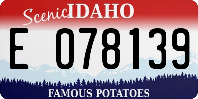 ID license plate E078139