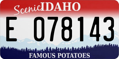ID license plate E078143