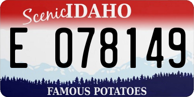 ID license plate E078149