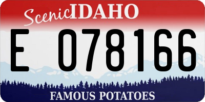 ID license plate E078166
