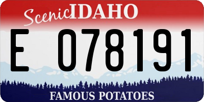 ID license plate E078191