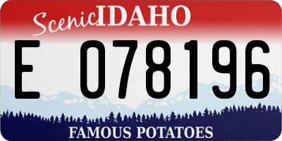 ID license plate E078196