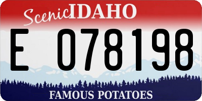 ID license plate E078198
