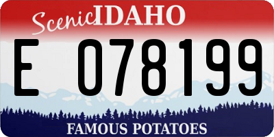 ID license plate E078199