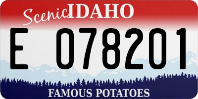 ID license plate E078201