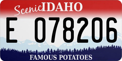 ID license plate E078206