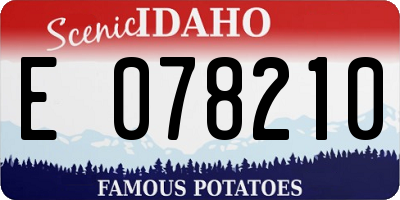 ID license plate E078210