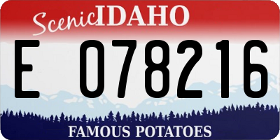 ID license plate E078216