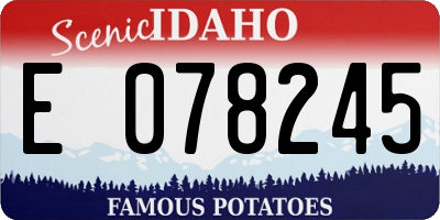 ID license plate E078245