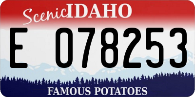 ID license plate E078253