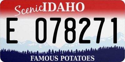 ID license plate E078271