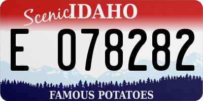 ID license plate E078282