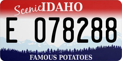 ID license plate E078288