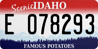 ID license plate E078293