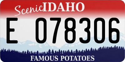 ID license plate E078306