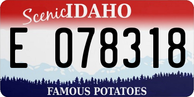 ID license plate E078318