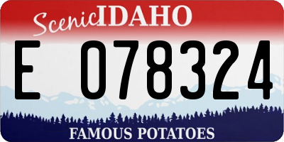 ID license plate E078324