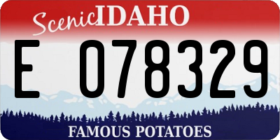 ID license plate E078329