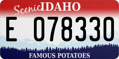 ID license plate E078330