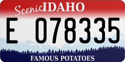 ID license plate E078335