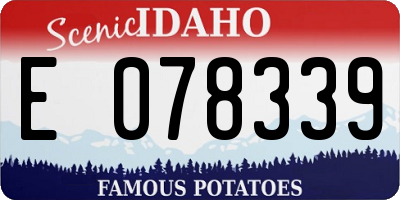 ID license plate E078339
