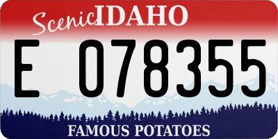 ID license plate E078355