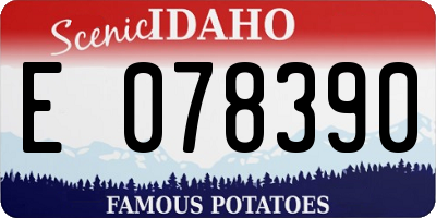 ID license plate E078390