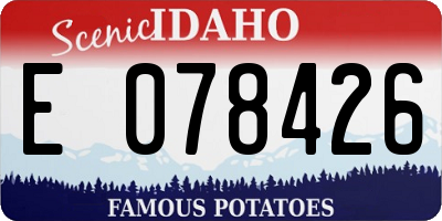 ID license plate E078426