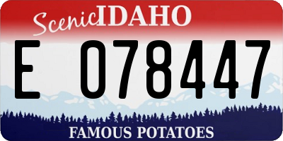 ID license plate E078447