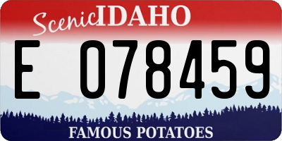 ID license plate E078459