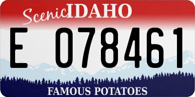 ID license plate E078461