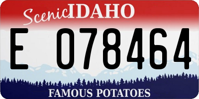 ID license plate E078464