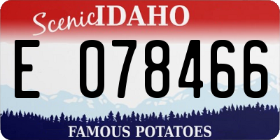 ID license plate E078466
