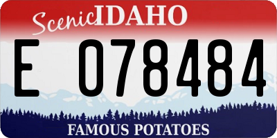 ID license plate E078484