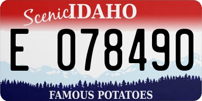 ID license plate E078490