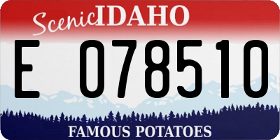 ID license plate E078510
