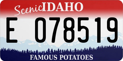 ID license plate E078519
