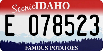 ID license plate E078523