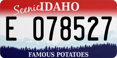 ID license plate E078527