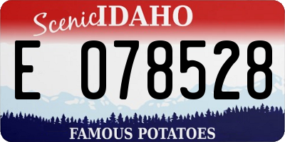 ID license plate E078528